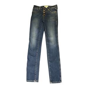 Madewell 10" High-Rise Button Fly Stretch Skinny Jeans Women's‎ 26 Medium Wash